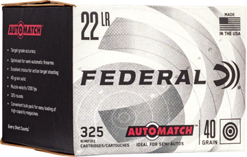 Federal AutoMatch Target Grade Performance Rimfire Ammunition