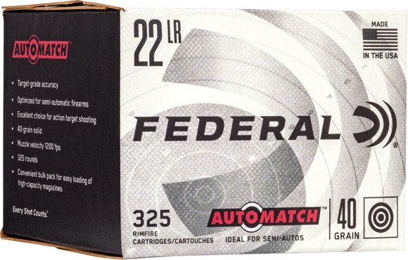 Federal AutoMatch Target Grade Performance Rimfire Ammunition