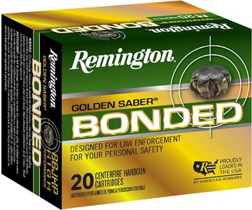 Remington Golden Saber Bonded High Performance Pistol Ammunition