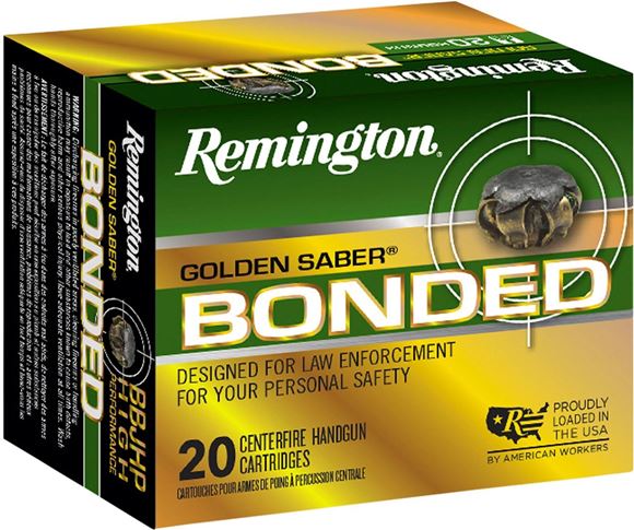 Remington Golden Saber Bonded High Performance Pistol Ammunition
