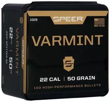 Speer 1029 Varmint Hunting Jacketed SP Bullets