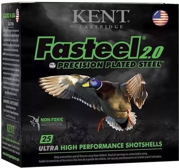 Kent Fasteel+ Precision Plated Steel Waterfowl Shotgun Ammunition