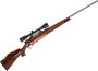 Used Weatherby Mark V Deluxe Bolt-Action Rifle - 30-06 Sprg, 24" Barrel, Blued, Wood Stock, Bushnell Scopechief IV 4x40 Riflescope - Very Good Condition