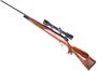 Used Weatherby Mark V Deluxe Bolt-Action Rifle - 30-06 Sprg, 24" Barrel, Blued, Wood Stock, Bushnell Scopechief IV 4x40 Riflescope - Very Good Condition