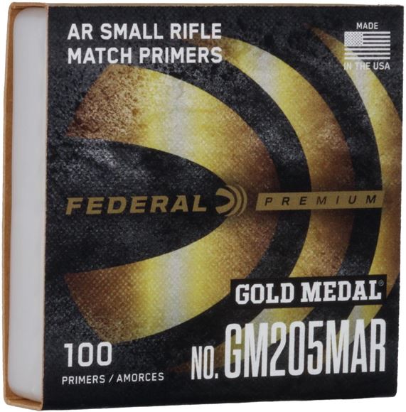 Federal GM205MAR Gold Metal Match CF Small Rifle Primer
