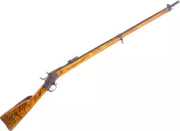 Used Remington Rolling Block M1889 Single Shot Rifle, 8x58R, 33" Barrel, Blued, Full Military Wood Stock, Swedish Contract, Ladder Sight, Rust In Chamber, Otherwise Good Condition