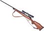 Used Custom Mauser 1908 Bolt-Action rifle, 6mm Rem, 24" Barrel, Blued, Custom Wood Stock, Leupold Vari-X II 2-7x33 Riflescope, Leather Sling, Very Good Condition