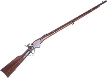 Used Spencer Repeating Rifle Co M1865 Lever-Action 56-56 Spencer Rimfire, 30" Barrel, Receiver & Barrel Lacquered, Corrosion In Chamber, Fair Condition - *Antique Status; Not Legally A Firearm*