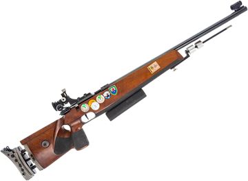 Used Anschutz Match Model 1807 Z Bolt-Action 4mm Rimfire, 26" Heavy Barrel, Fully Adjustable Aperture Sights, Fully Adjustable Stock, Hard Case, Good Condition
